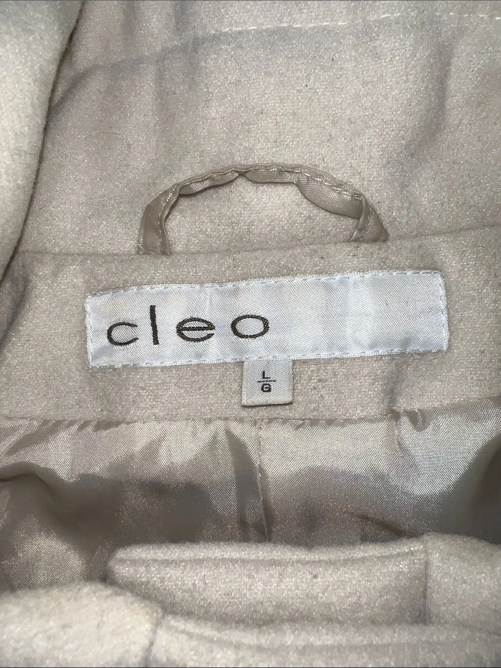 cleo Cream A-Line Stand Collar Trench Coat - Picture 2 of 14